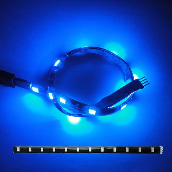 30CM 5050 12Leds Blue Waterproof SMD LED Strip Lights Car Lamp